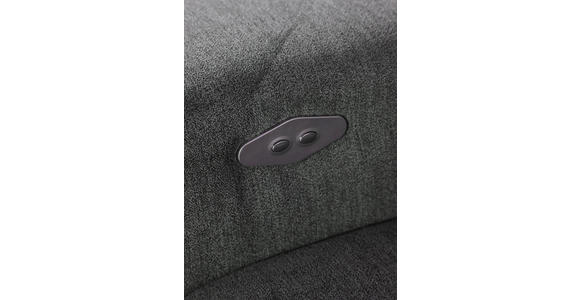 ECKSOFA  in Flachgewebe Dunkelgrau  205/300 cm  - Dunkelgrau/Schwarz, KONVENTIONELL, Textil/Metall (205/300cm) - Carryhome