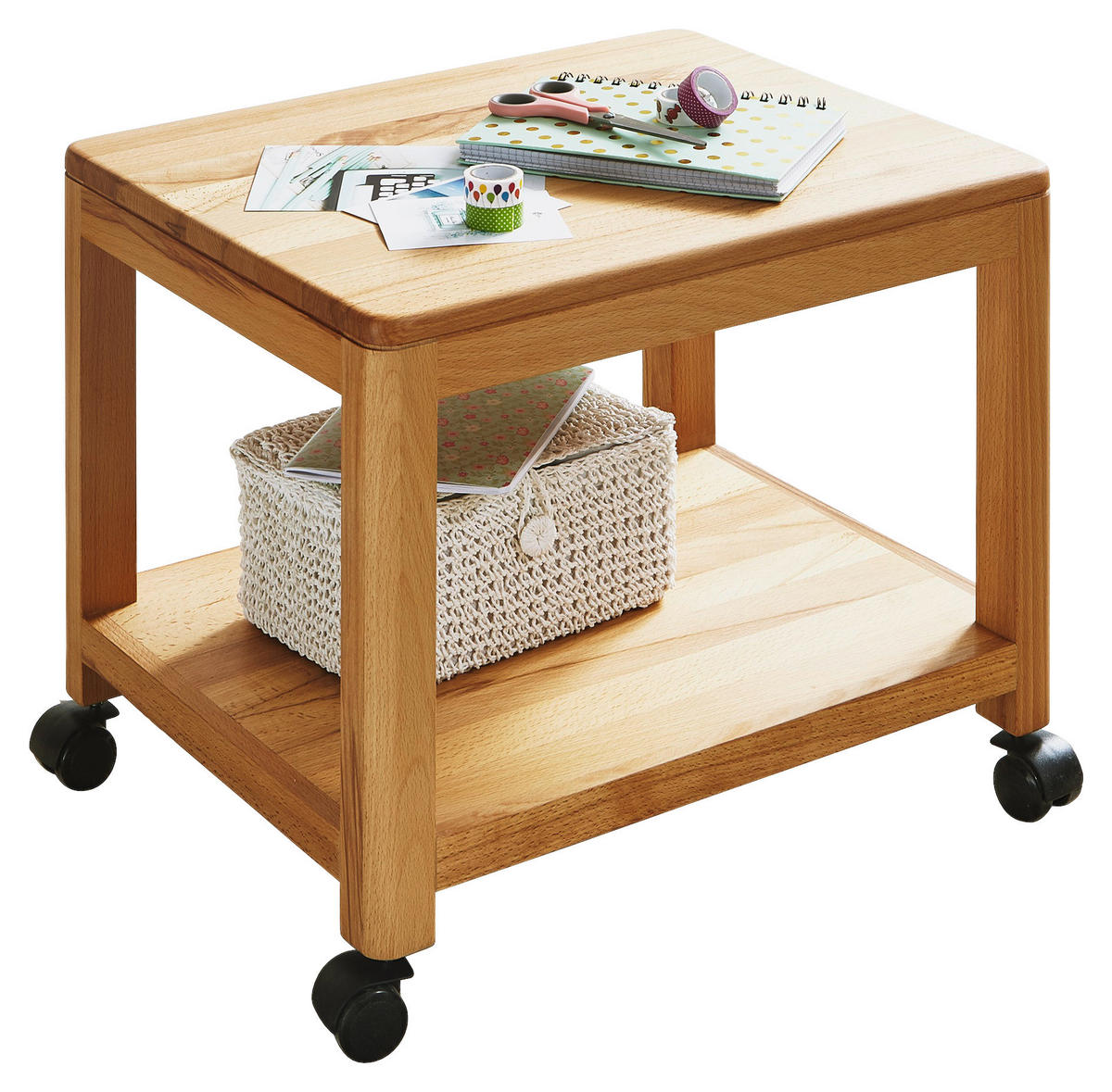 BEISTELLTISCH in Holz  - Buchefarben, Design, Holz/Kunststoff (50/40/40cm) - Livetastic