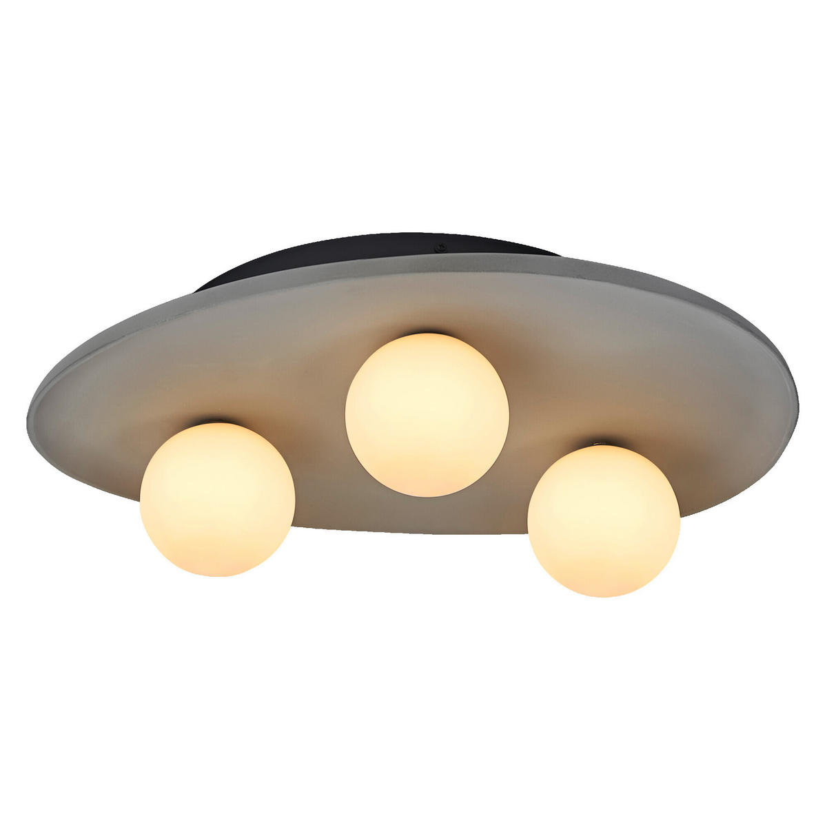 DECKENLEUCHTE    50/38,5/15,5 cm  - Grau, Design, Glas/Stein (50/38,5/15,5cm) - Ledvance