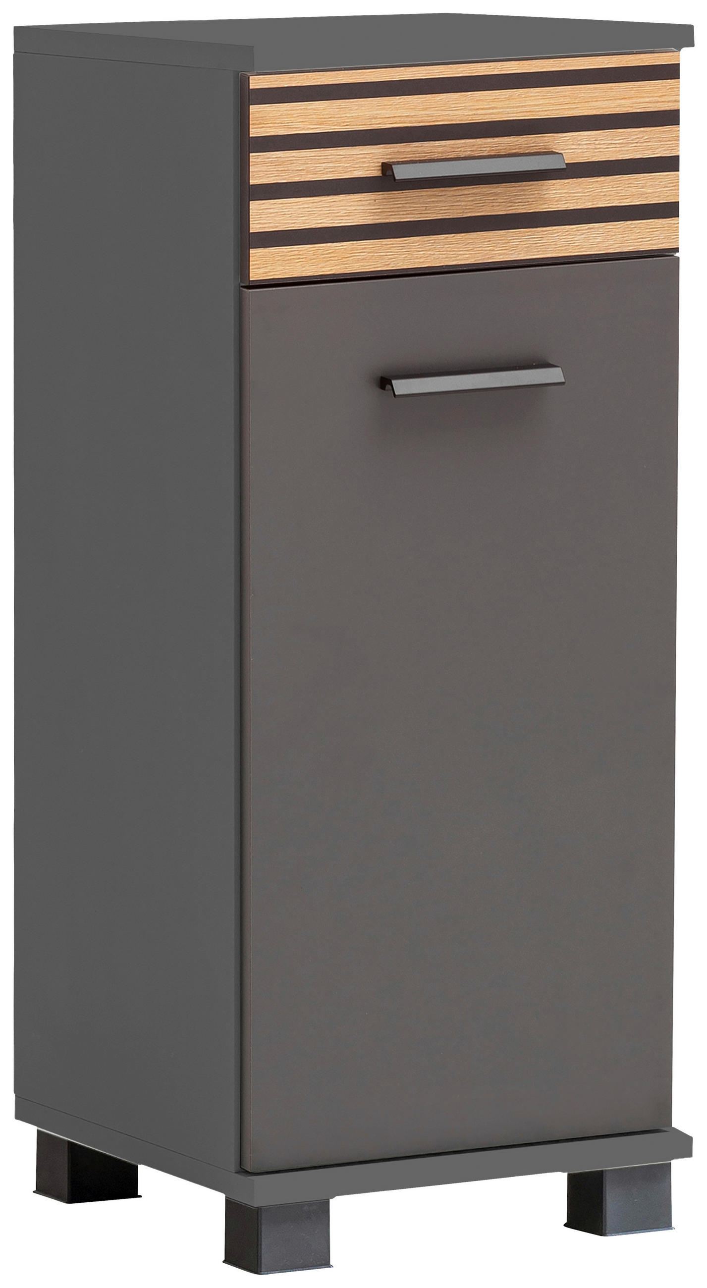 UNTERSCHRANK  - Weiss/Eichefarben, Modern, Holzwerkstoff/Kunststoff (30,3/75,3/32,6cm) - Stylife