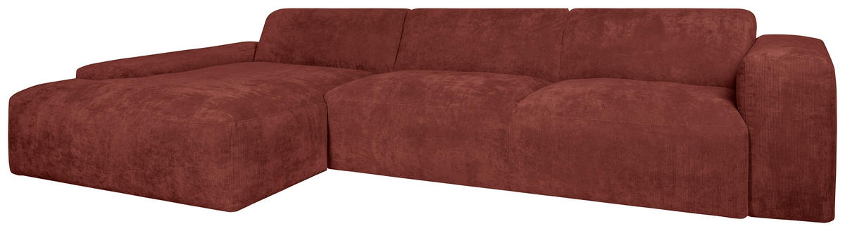 HÖRNSOFFA i manchester röd  - röd/svart, Design, textil/plast (170/343cm) - MID.YOU