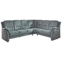 ECKSOFA in Mikrofaser Blaugrau  275/223 cm  - Beige/Blaugrau, KONVENTIONELL, Textil/Metall (275/223cm) - Beldomo Comfort