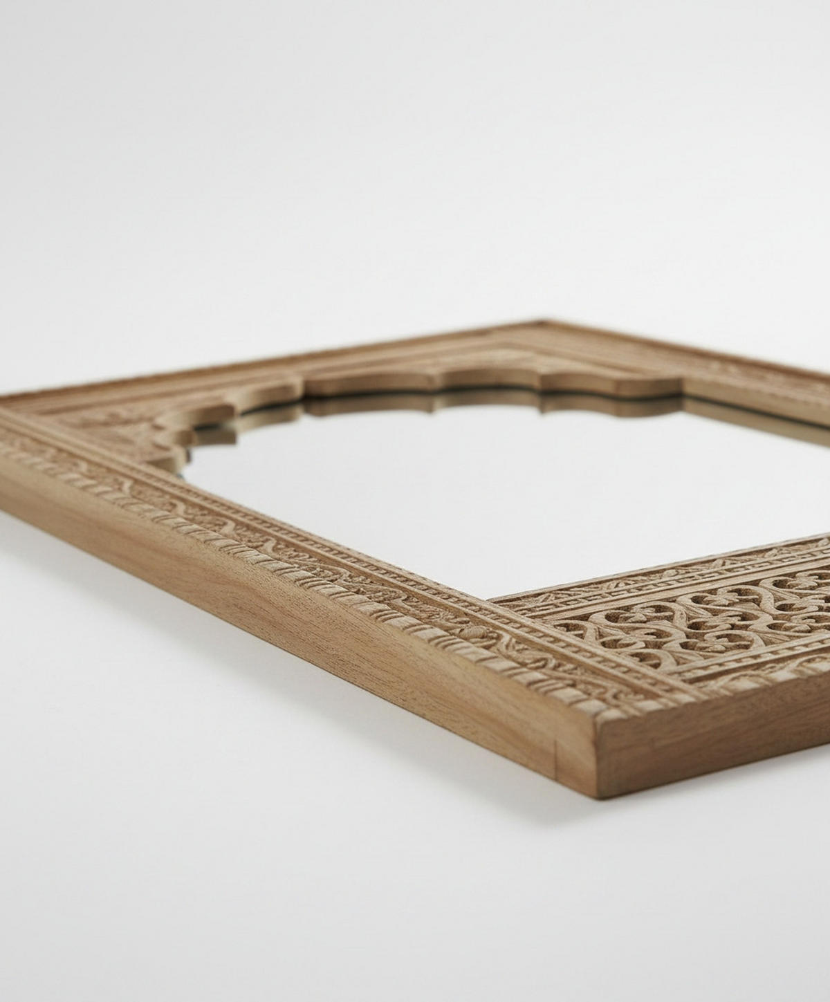 WANDSPIEGEL 100/200/5 cm    in rechteckig  - Naturfarben, LIFESTYLE, Glas/Holz (100/200/5cm) - Landscape