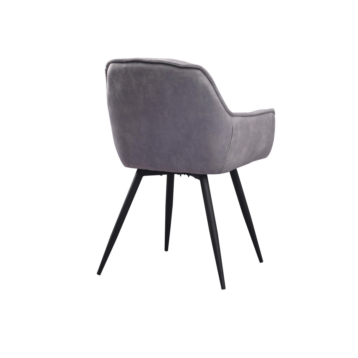 SADA ŽIDLÍ S PODRUČKAMI 2 kusy - šedá/černá, Moderní, kov/textil (54/86/53cm) - MID.YOU