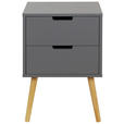 NACHTSCHRANK 40/60/30 cm Kiefer massiv  - Naturfarben/Grau, Design, Holz/Holzwerkstoff (40/60/30cm) - Xora