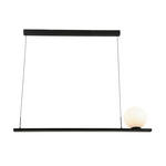 LED-HÄNGELEUCHTE 120/20/200 cm  - Schwarz, Design, Glas/Kunststoff (120/20/200cm) - Dieter Knoll