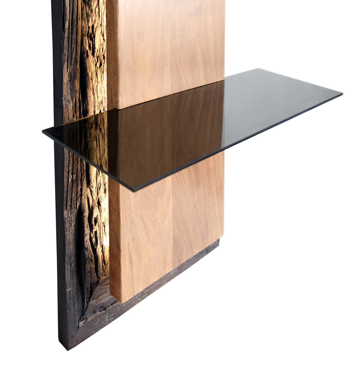 WANDREGAL Akazie Hartholz Akaziefarben  - Akaziefarben, LIFESTYLE, Glas/Holz (60/105/22cm) - Landscape