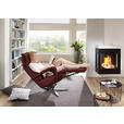 RELAXSESSEL in Leder Brombeere  - Edelstahlfarben/Brombeere, Design, Leder/Metall (75/106/88cm) - Dieter Knoll