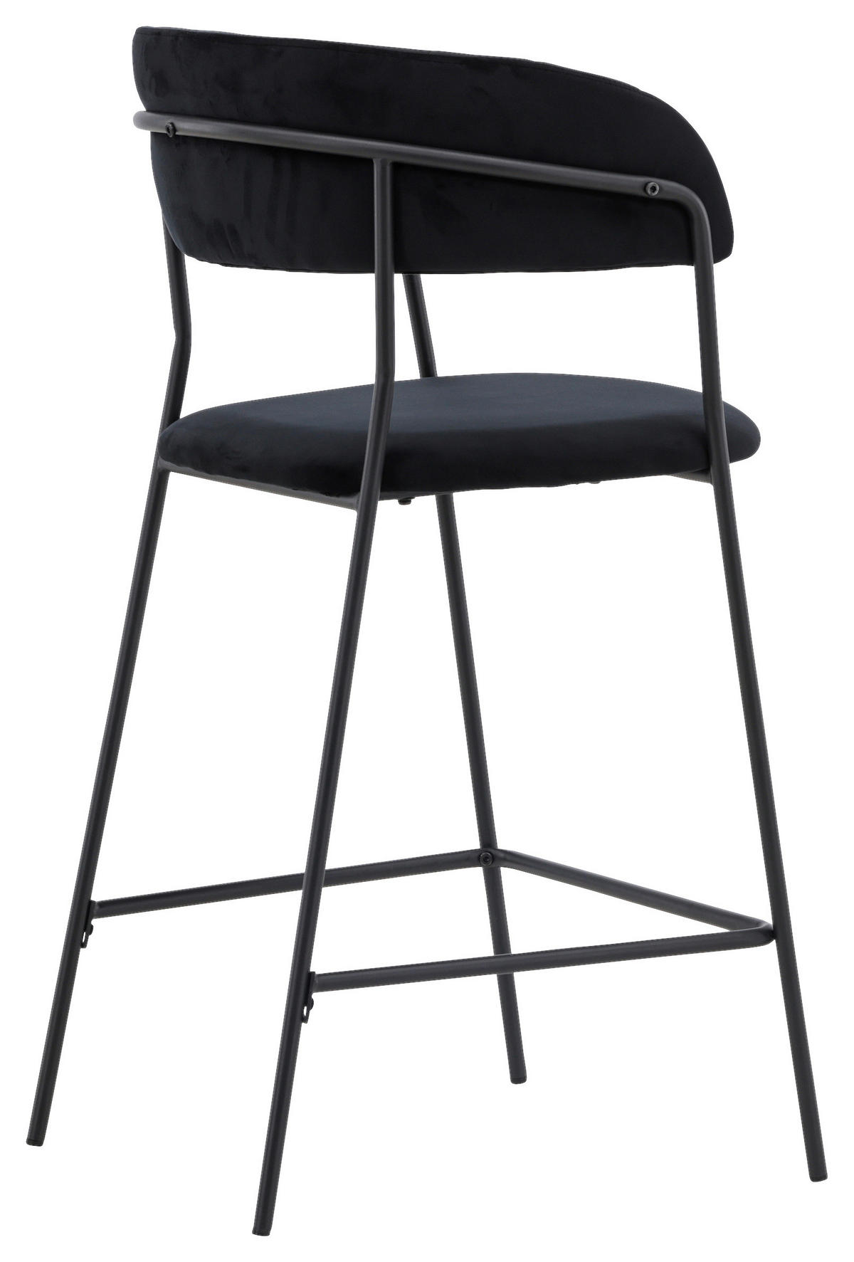 BARHOCKER-SET in Schwarz  - Schwarz, Design, Textil/Metall (53/97/49cm) - Livetastic