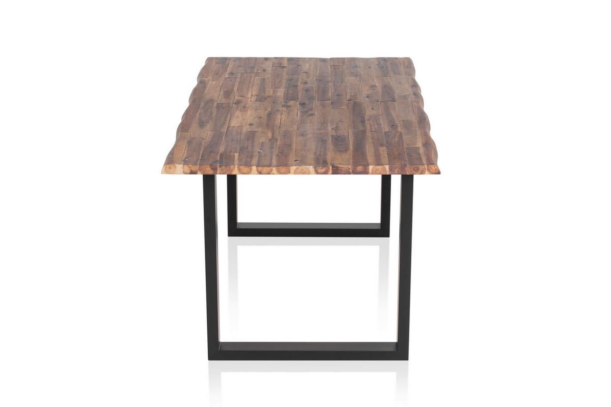ESSTISCH in Holz 180/90/75 cm   - Schwarz/Naturfarben, MODERN, Holz/Metall (180/90/75cm) - Livetastic