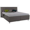 POLSTERBETT Matratze, gepolstertes Kopfteil, Lattenrost, Bettkasten 200/200 cm  in Grau  - Birkefarben/Silberfarben, KONVENTIONELL, Holz/Textil (200/200cm) - Esposa