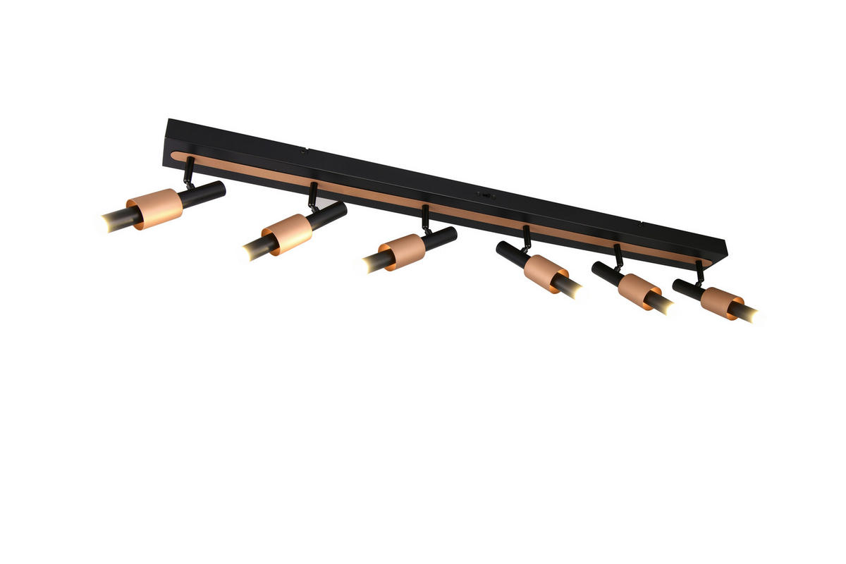 LED-STRAHLER 115/20/9 cm   - Schwarz/Braun, Basics, Metall (115/20/9cm)