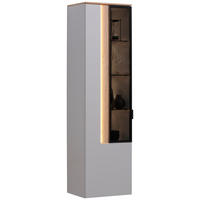 HÄNGEVITRINE Eichefarben, Hellgrau  45,6/164,6/36 cm  - Eichefarben/Anthrazit, Design, Glas/Holzwerkstoff (45,6/164,6/36cm) - Dieter Knoll