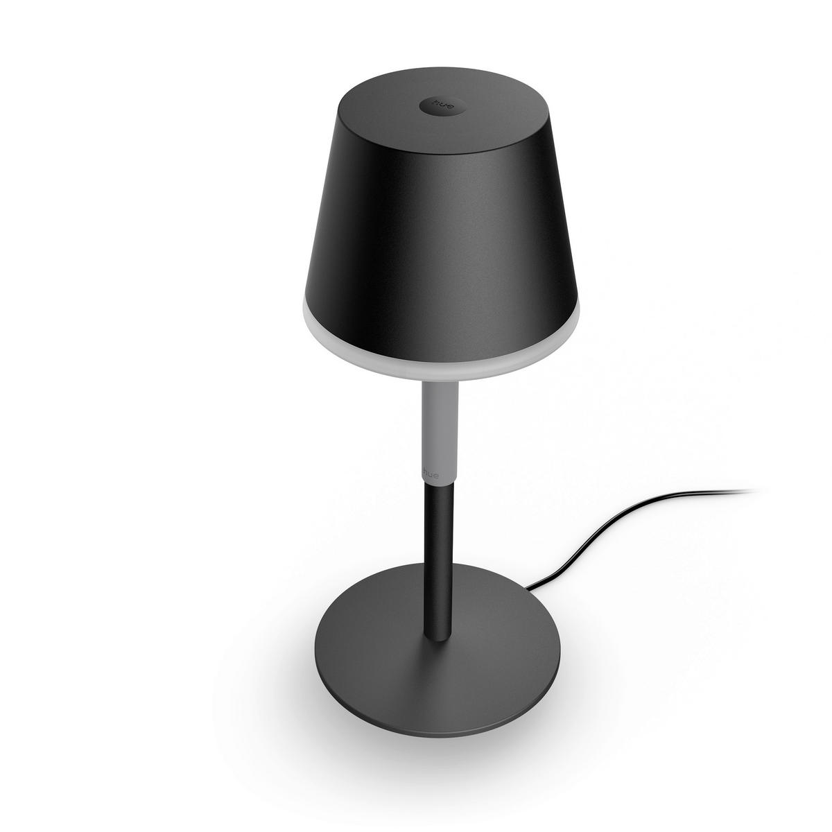 AKKU-TISCHLEUCHTE Hue 14,2/35 cm   - Schwarz, Design, Metall (14,2/35cm) - Philips HUE
