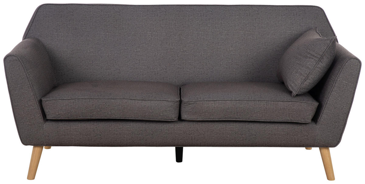 SEDACIA ZOSTAVA, textil, tmavosivá - prírodná farba/tmavosivá, Modern, drevo/textil (178.5/83/79cm) - P & B