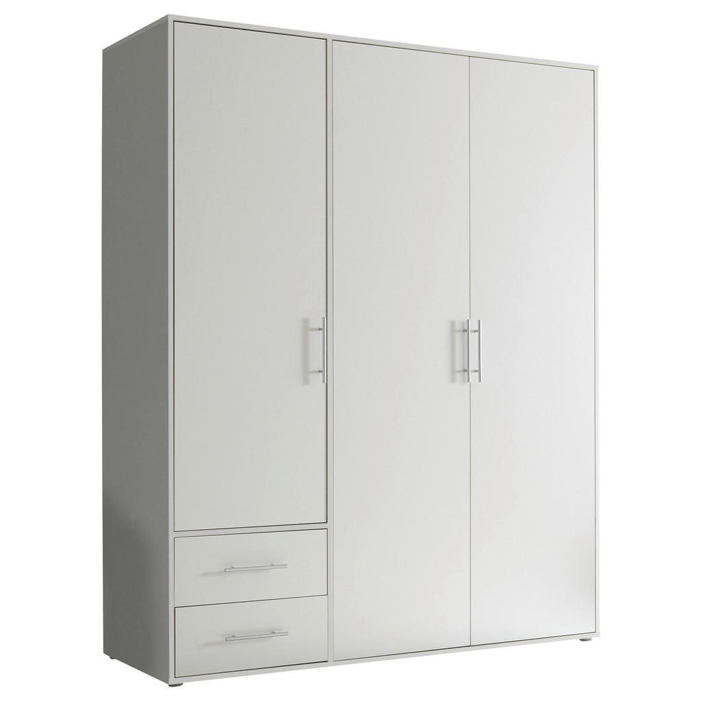 P & B SKRIŇA S OTOČNÝMI DVERAMI, biela, 155/195/60 cm
