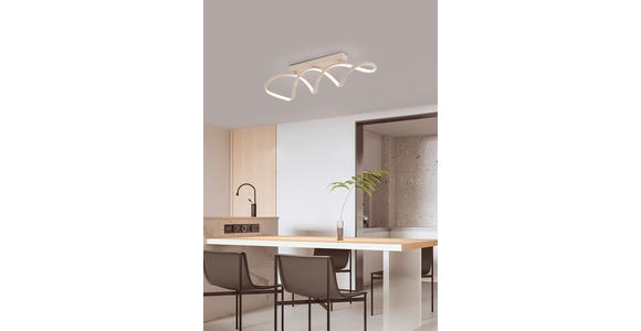 LED-DECKENLEUCHTE 80/17/23 cm   - Sandfarben, Design, Kunststoff/Metall (80/17/23cm) - Novel