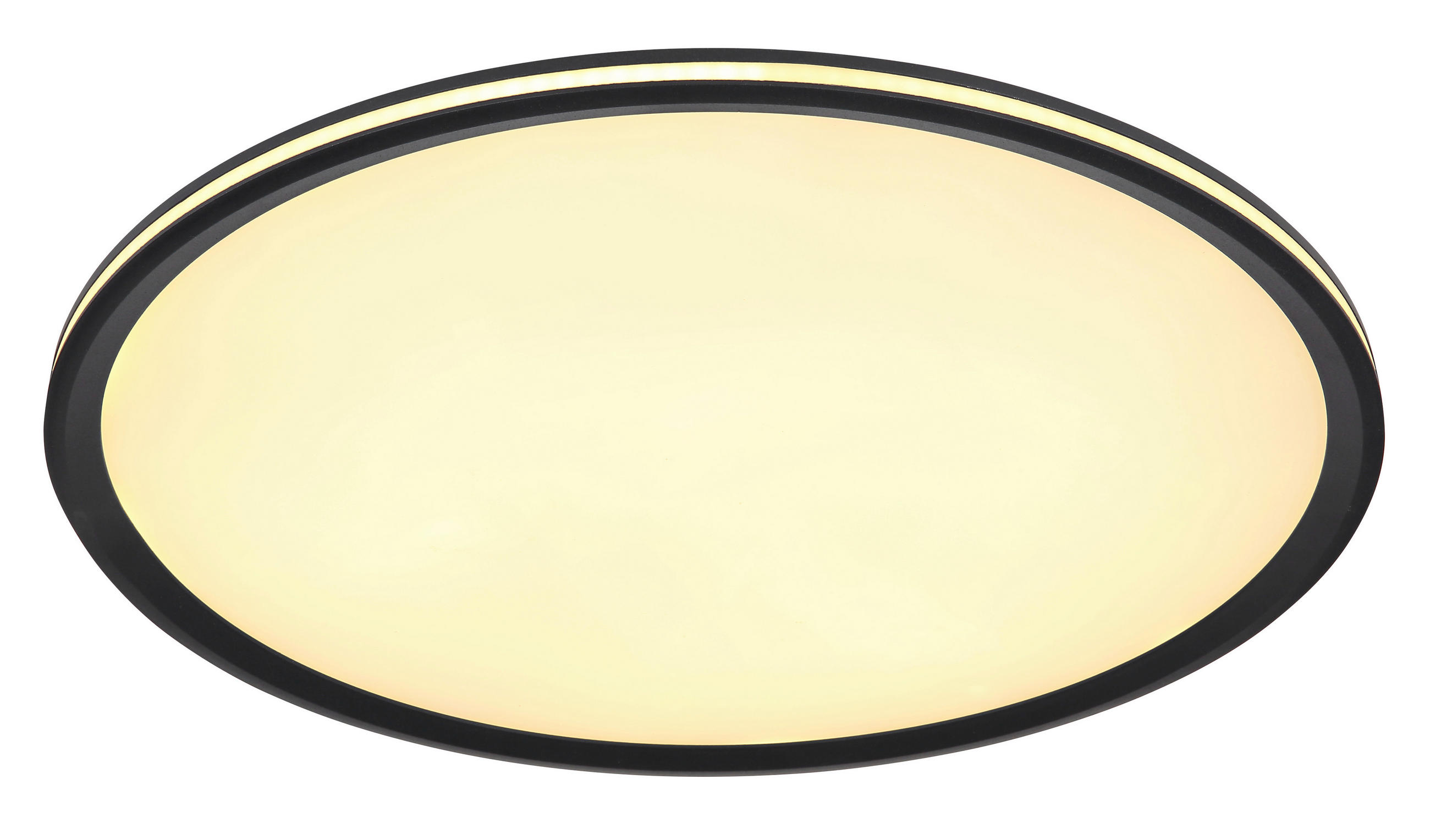 LED-TAKLAMPA 58 W  - opal/svart, Design, metall/plast (50/5cm) - Globo