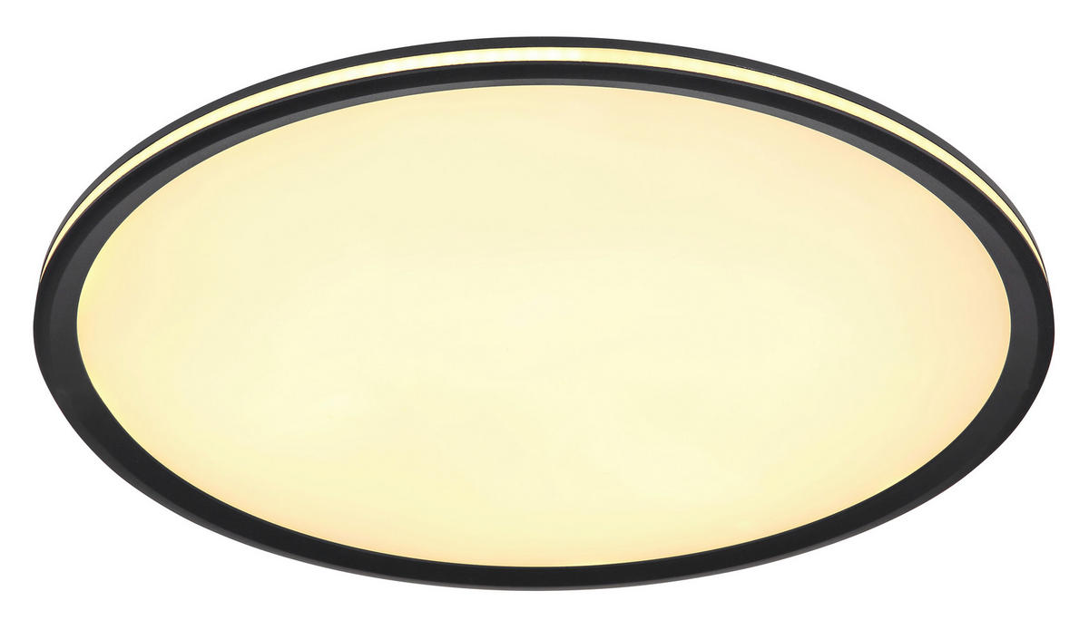 LED-TAKLAMPA 58 W  - opal/svart, Design, metall/plast (50/5cm) - Globo