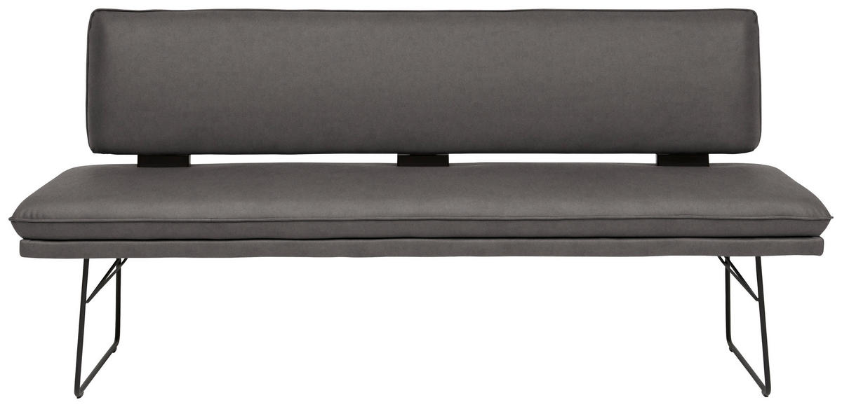 SITZBANK - Anthrazit/Schwarz, Design, Textil/Metall (195/91/65cm) - Dieter Knoll