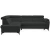 ECKSOFA in Webstoff Anthrazit  - Anthrazit/Schwarz, Design, Textil/Metall (203/260cm) - Stylife