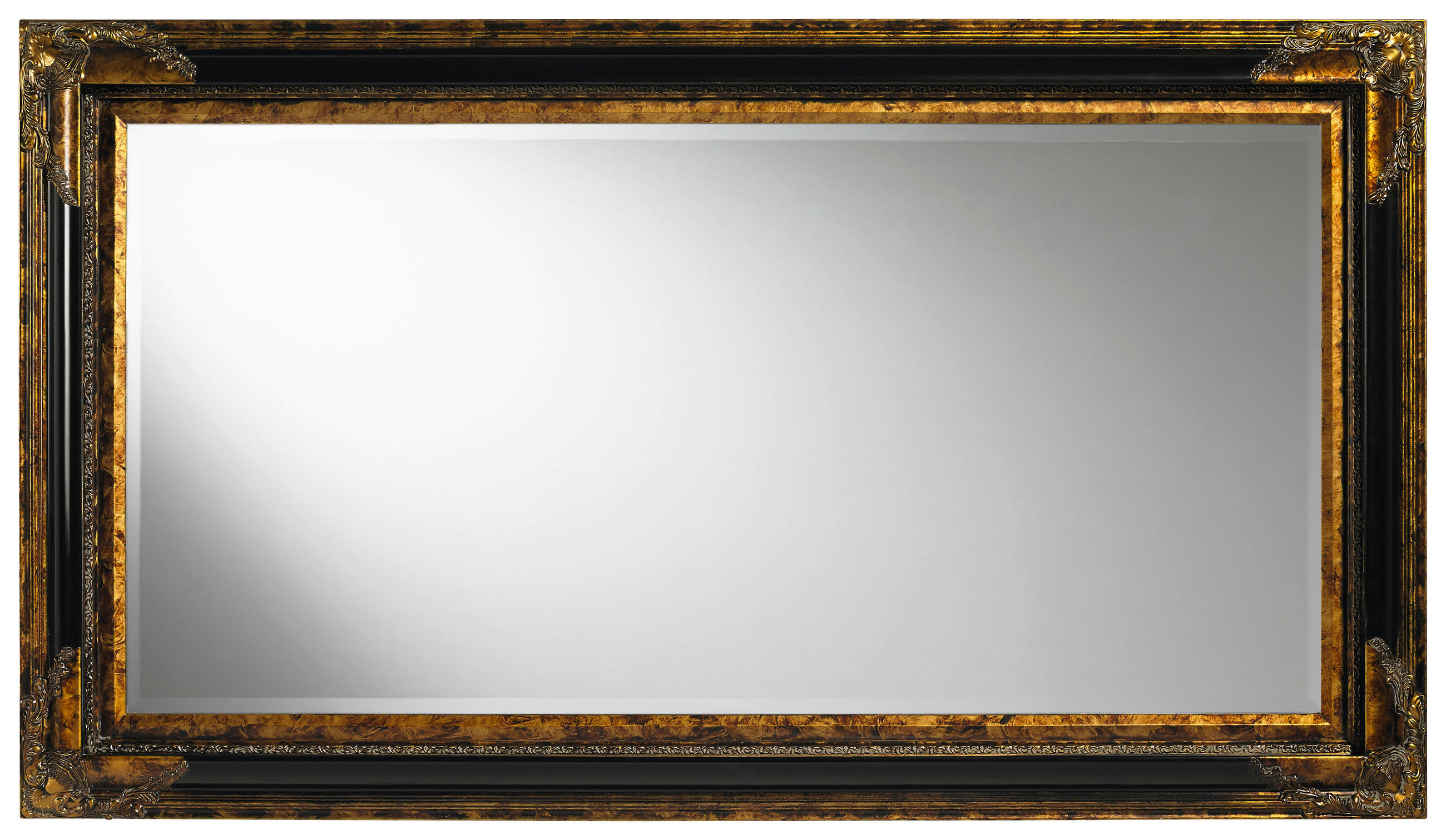 WANDSPIEGEL 79,4/139,4/4,6 cm    in rechteckig  - Goldfarben/Schwarz, LIFESTYLE, Glas/Holz (79,4/139,4/4,6cm) - Landscape