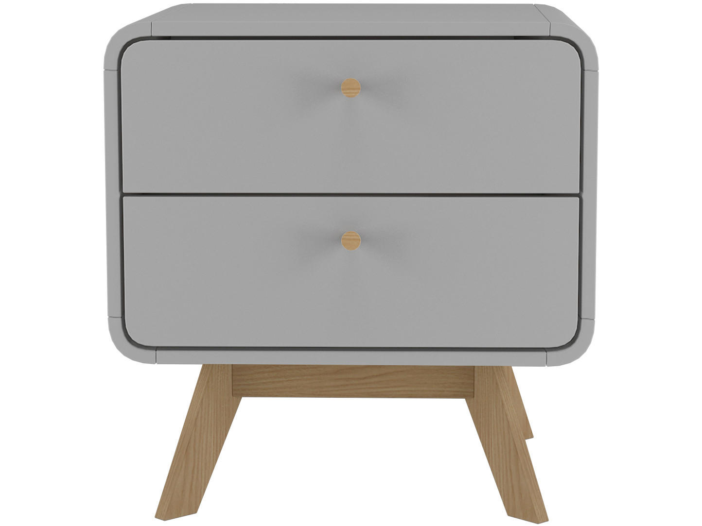 NACHTTISCH 51/53/39 cm  - Eichefarben/Grau, Design, Holz/Holzwerkstoff (51/53/39cm) - MID.YOU