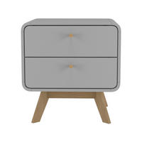 NACHTTISCH 51/53/39 cm  in Grau  - Eichefarben/Grau, Design, Holz/Holzwerkstoff (51/53/39cm) - MID.YOU