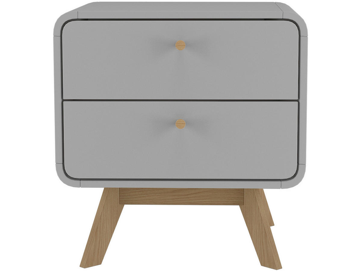 NACHTTISCH 51/53/39 cm  in Grau  - Eichefarben/Grau, Design, Holz/Holzwerkstoff (51/53/39cm) - MID.YOU