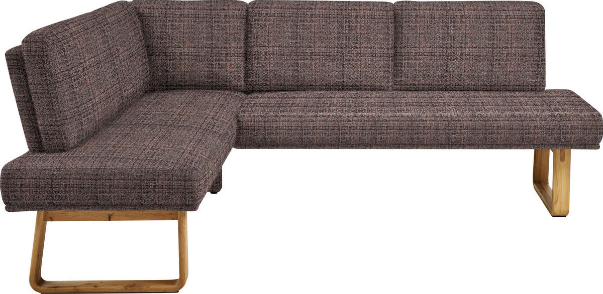 ECKBANK 174/280 cm  in Eichefarben, Dunkelbraun  - Eichefarben/Dunkelbraun, Design, Holz/Textil (174/280cm) - Dieter Knoll