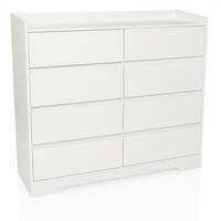 BYRÅ 110/98,5/38 cm  - vit, Modern, trämaterial (110/98,5/38cm) - MID.YOU