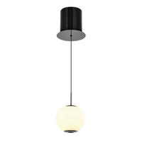 LED-HÄNGELEUCHTE Luberon 12/150/12 cm  - Schwarzchrom, Design, Glas/Kunststoff (12/150/12cm)