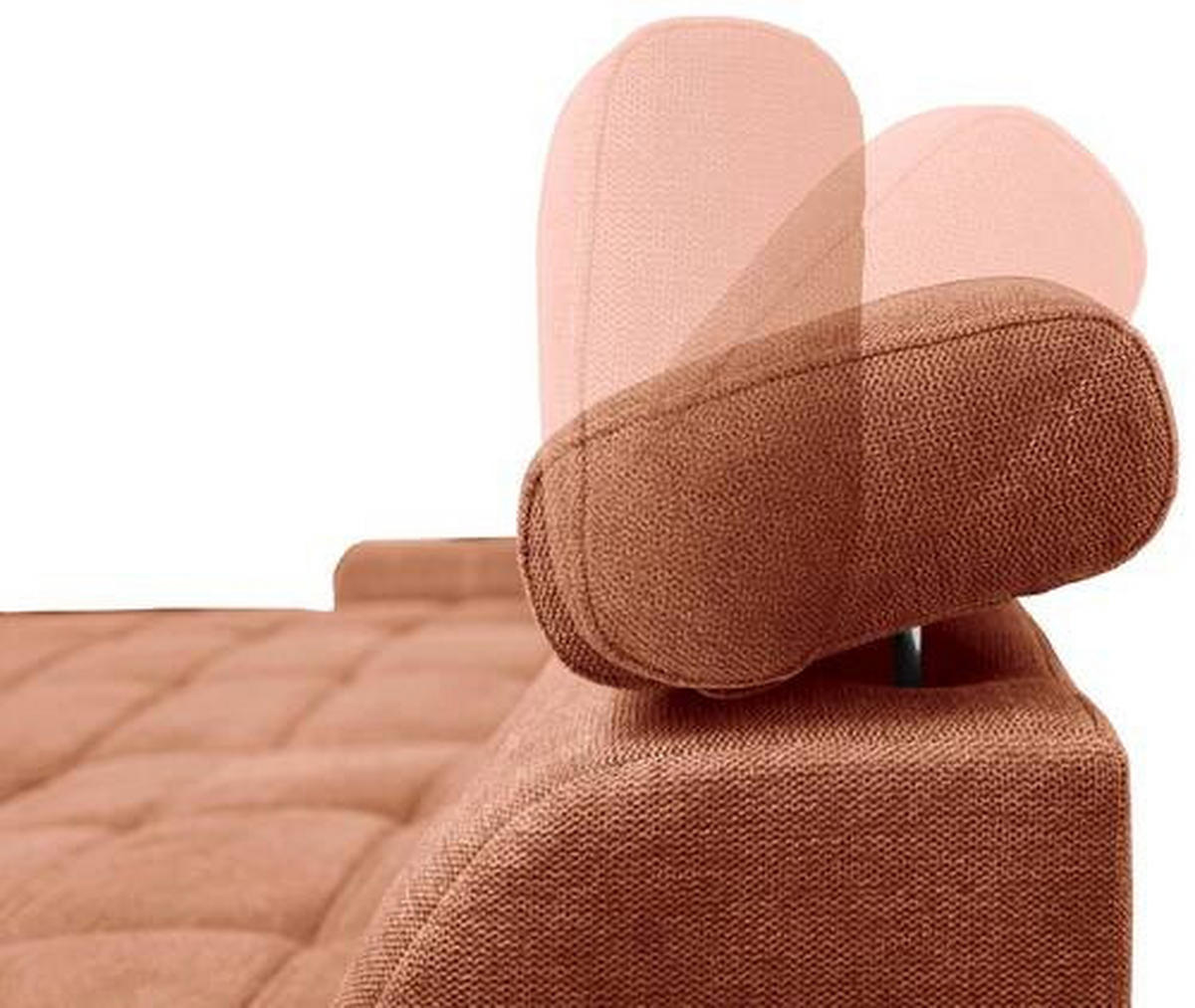 ECKSOFA inkl.Funktionen Cognac Webstoff  - Cognac/Schwarz, Design, Kunststoff/Textil (276/173cm) - Stylife