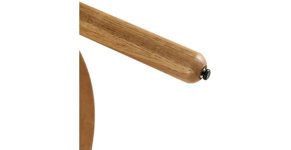 COUCHTISCH Eiche furniert, massiv 77/77/39 cm rund Eichefarben  - Eichefarben, Design, Holz/Holzwerkstoff (77/77/39cm) - Ambia Home