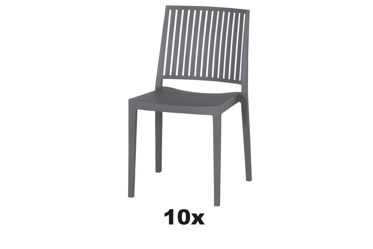 GARTENSESSEL-SET Grau  - Grau, Basics, Kunststoff (46/80/56cm) - Siena Garden