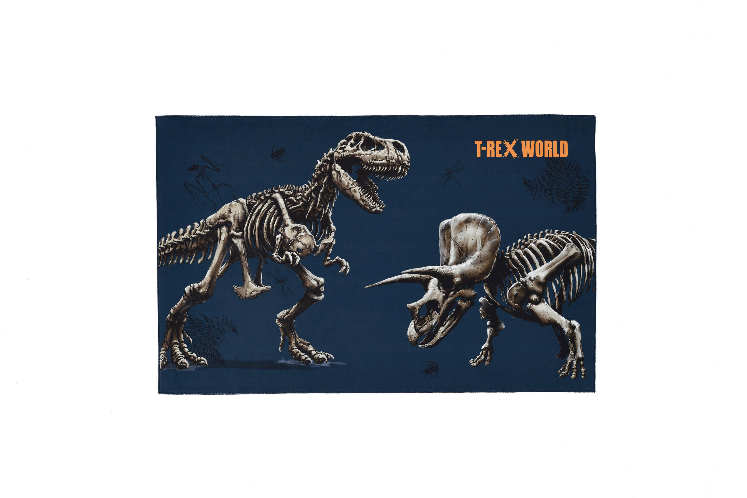KINDERTEPPICH 100/160 cm T-Rex World  - Dunkelblau, Design, Textil (100/160cm)