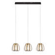 LED-HÄNGELEUCHTE 95/23/150 cm  - Goldfarben/Schwarz, Design, Kunststoff/Metall (95/23/150cm) - Novel