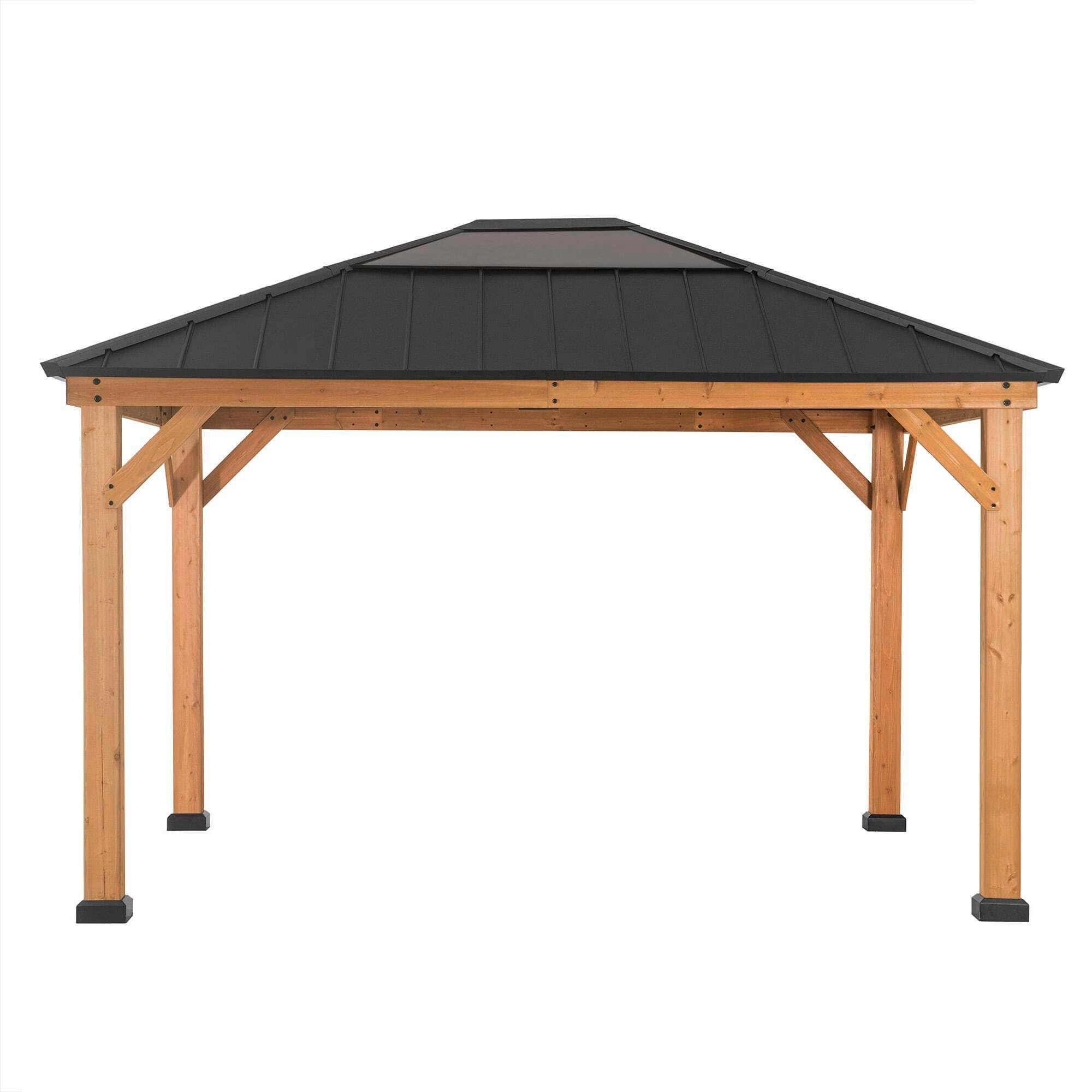 PAVILLON 393,5/286,5/335,5 cm  - Anthrazit, Basics, Holz/Kunststoff (393,5/286,5/335,5cm) - Modante
