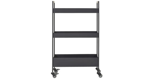 SERVIERWAGEN Schwarz  - Schwarz, Design, Kunststoff/Metall (50/86/30cm) - Xora