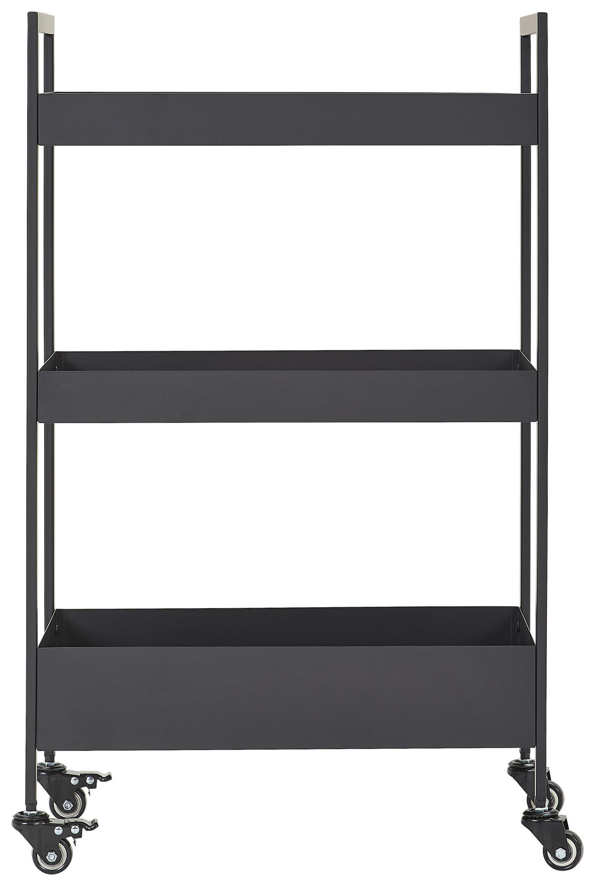 SERVIERWAGEN Schwarz  - Schwarz, Design, Kunststoff/Metall (50/86/30cm) - Xora