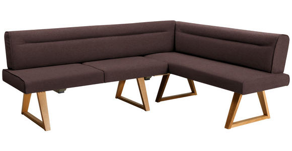 ECKBANK 230/170 cm  in Eichefarben, Dunkelbraun  - Eichefarben/Dunkelbraun, KONVENTIONELL, Holz/Textil (230/170cm) - Moderano