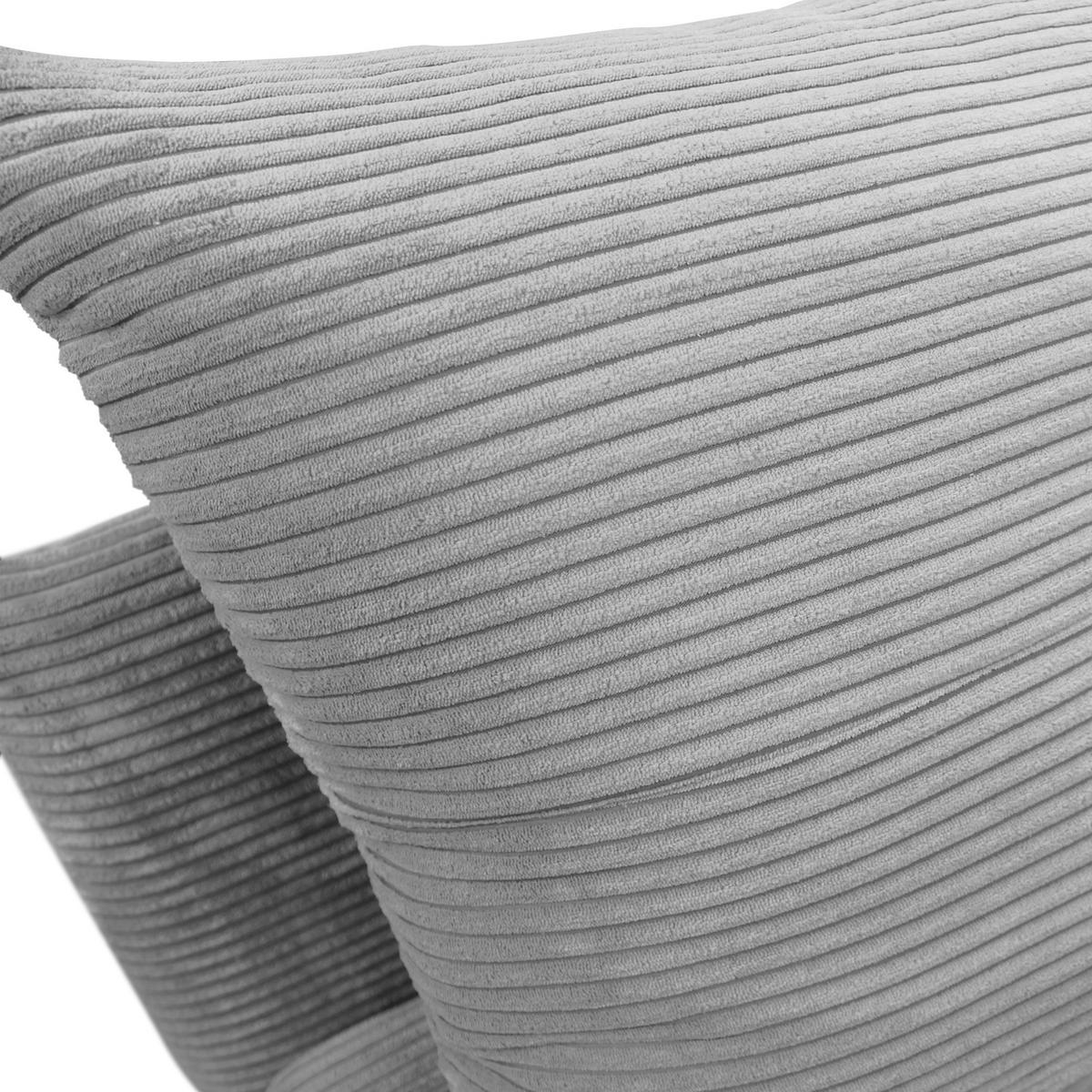 SCHLAFSOFA Cord Hellgrau  - Hellgrau/Schwarz, Design, Kunststoff/Textil (154/93/85cm) - MID.YOU