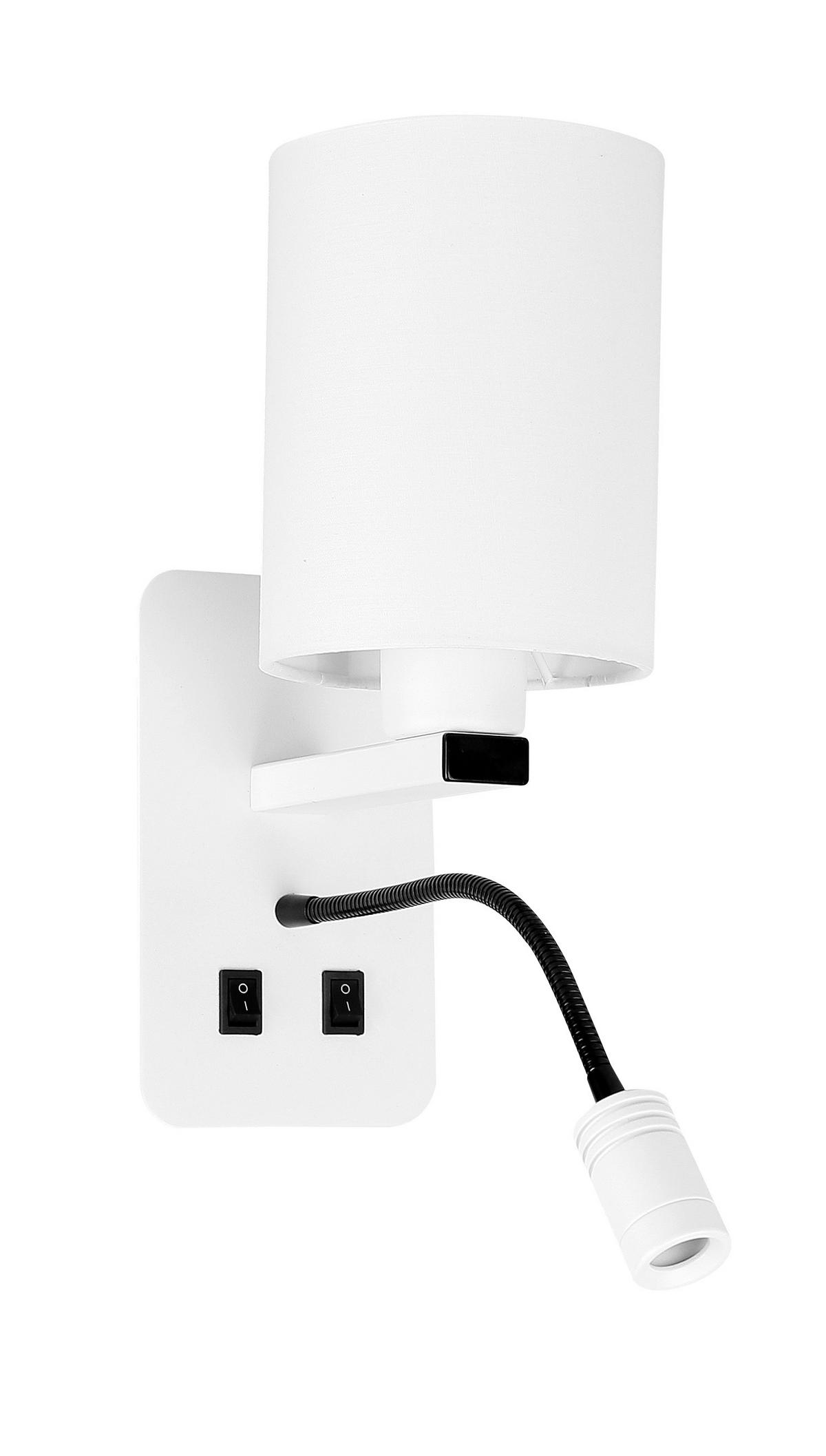 WANDLEUCHTE Magnum 23/22/13 cm  - Weiß, KONVENTIONELL, Metall (23/22/13cm)