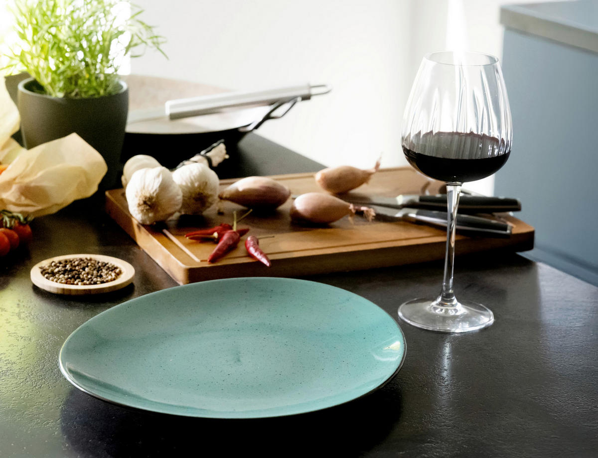 STEAKTELLERSET Vintage Nature Grün 4-teilig  - Grün, Basics, Keramik - Creatable