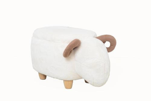 TABURE, les, tekstil rjava, naravne barve, bela - bela/naravne barve, Moderno, tekstil/les (57/32/32cm) - Carryhome
