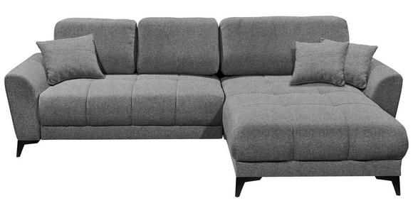 ECKSOFA Dunkelgrau Webstoff  - Dunkelgrau/Schwarz, KONVENTIONELL, Kunststoff/Textil (281/189cm) - Carryhome