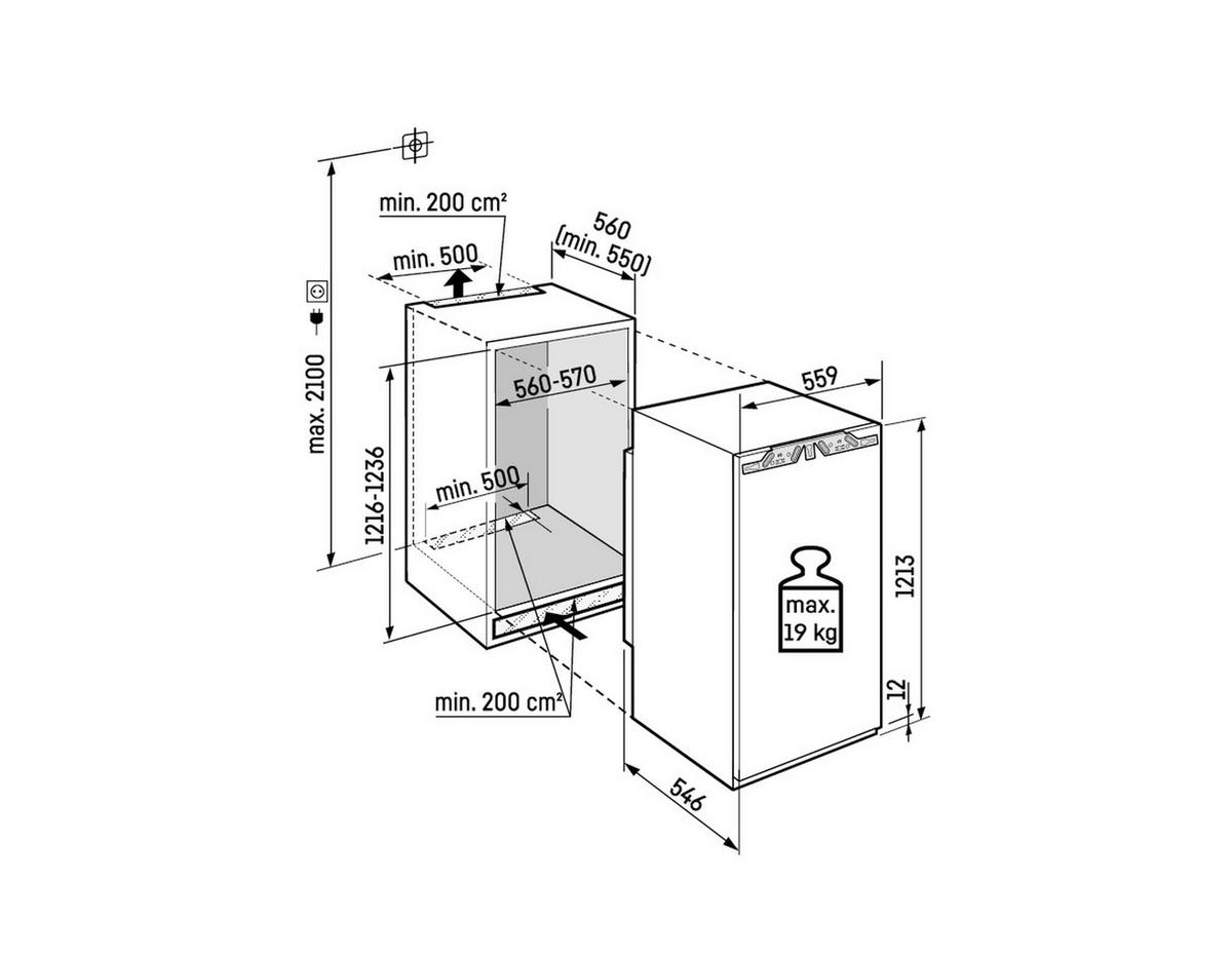 KÜHLSCHRANK 55,9/122/54,6 cm IRc 4120  - Weiß, Basics, Kunststoff/Metall (55,9/122/54,6cm) - Liebherr