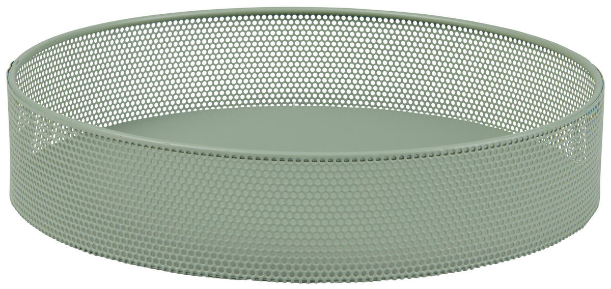 SERVIERTABLETT 25/5 cm    - Grün, LIFESTYLE, Metall (25/5cm) - Ambia Home