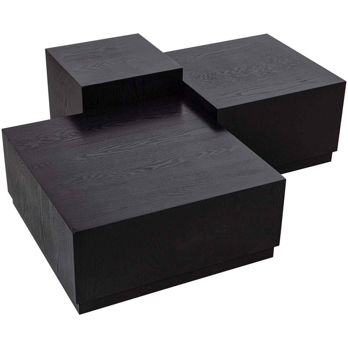 BEISTELLTISCHSET in Holzwerkstoff  - Schwarz, Design, Holzwerkstoff - Livetastic