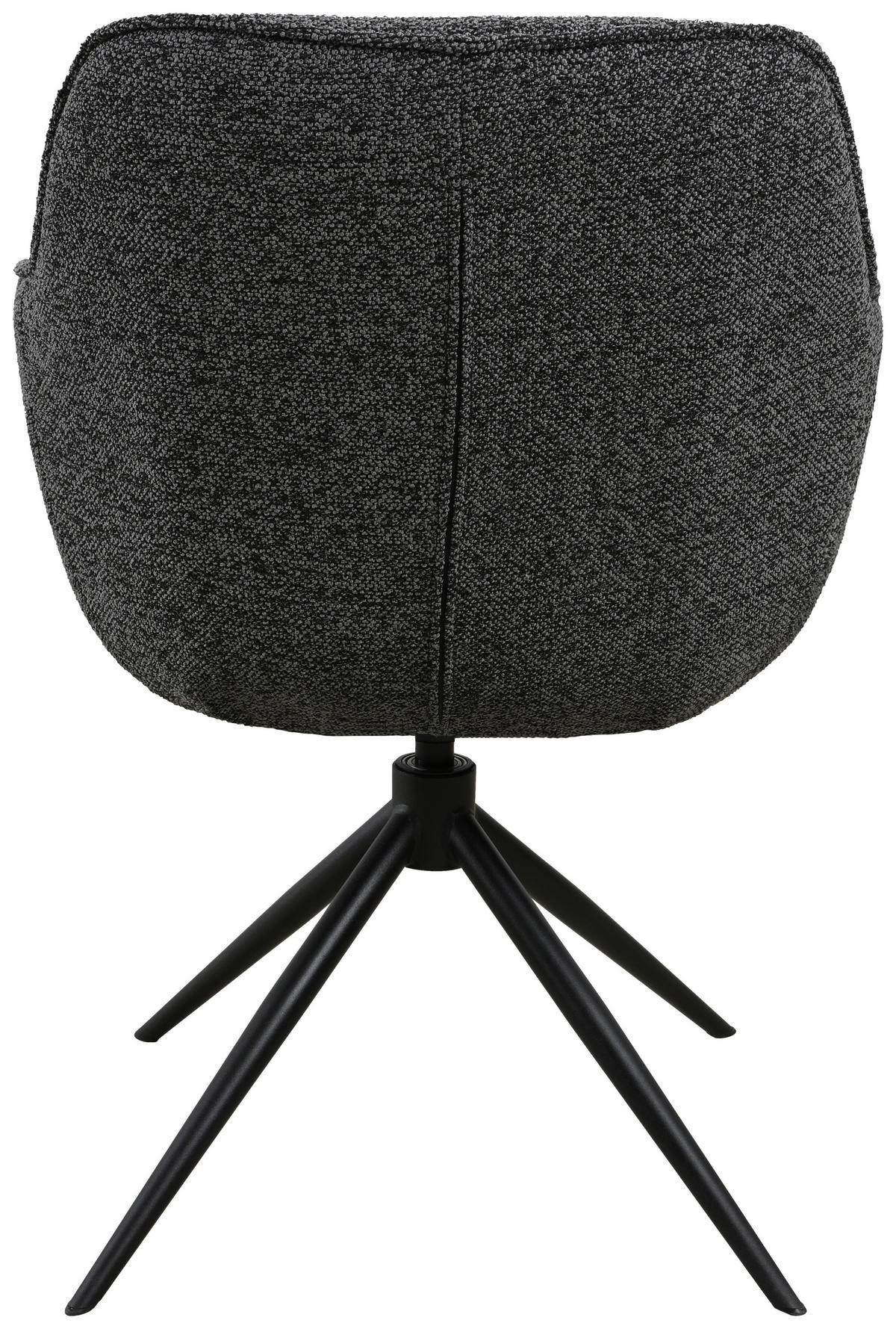 ARMLEHNSTUHL  in Eisen Leinenoptik  - Anthrazit/Schwarz, Design, Textil/Metall (64/84/61cm) - Novel